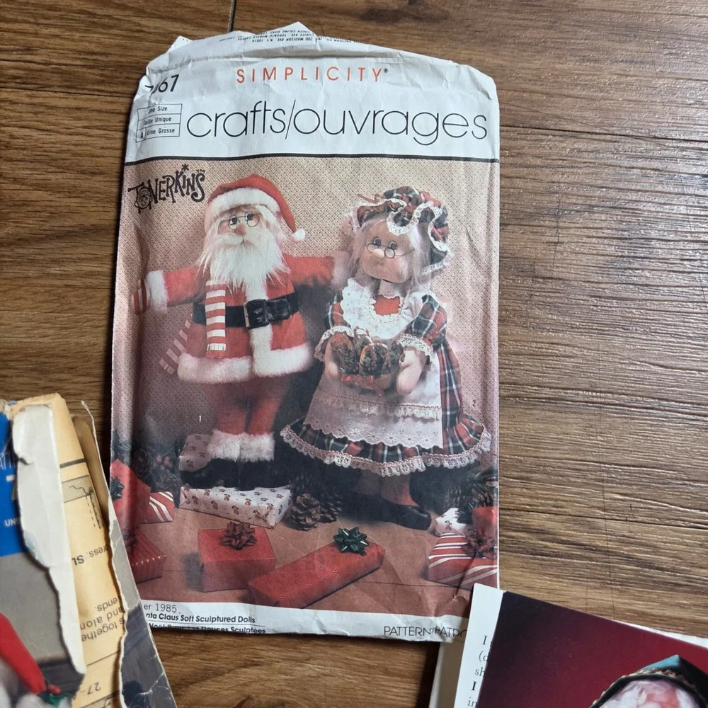 Vintage Lot Santa Claus Sewing Patterns McCalls Vogue Simplicity Holiday Dolls